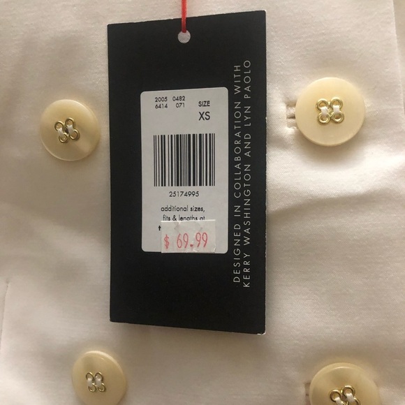 NWT The Limited ABC Scandal White Buttoned Blazer Womens - Picture 3 of 5